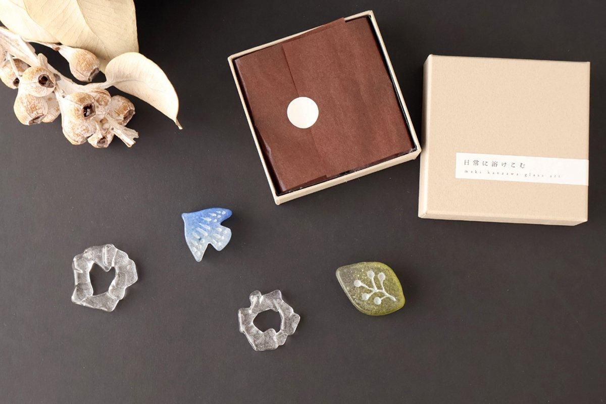 4点セット】chopstick rest｜4set｜はしおき｜ガラス｜神澤麻紀
