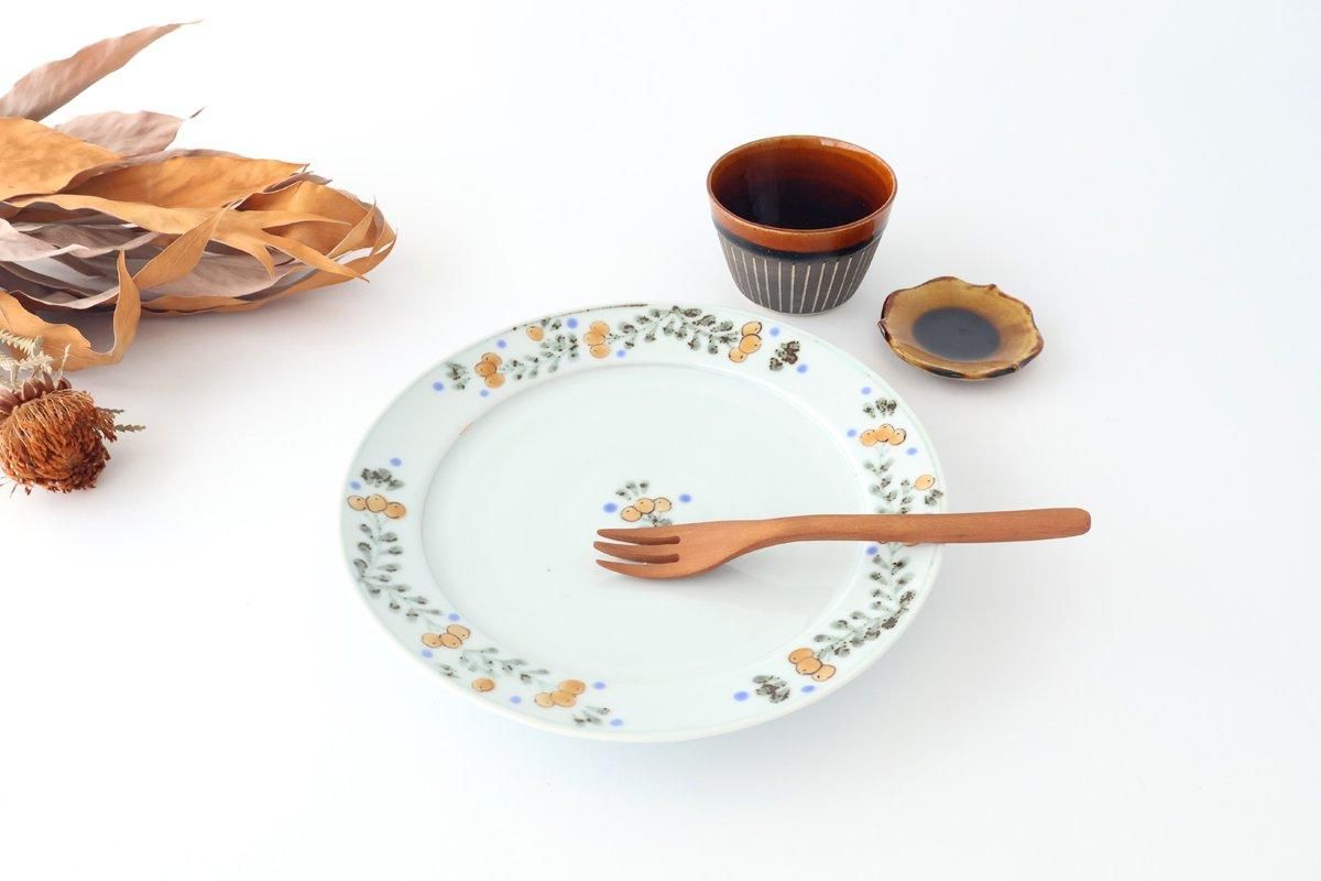 色絵枇杷唐草7.5寸皿｜磁器｜清水なお子｜和食器通販｜うちる