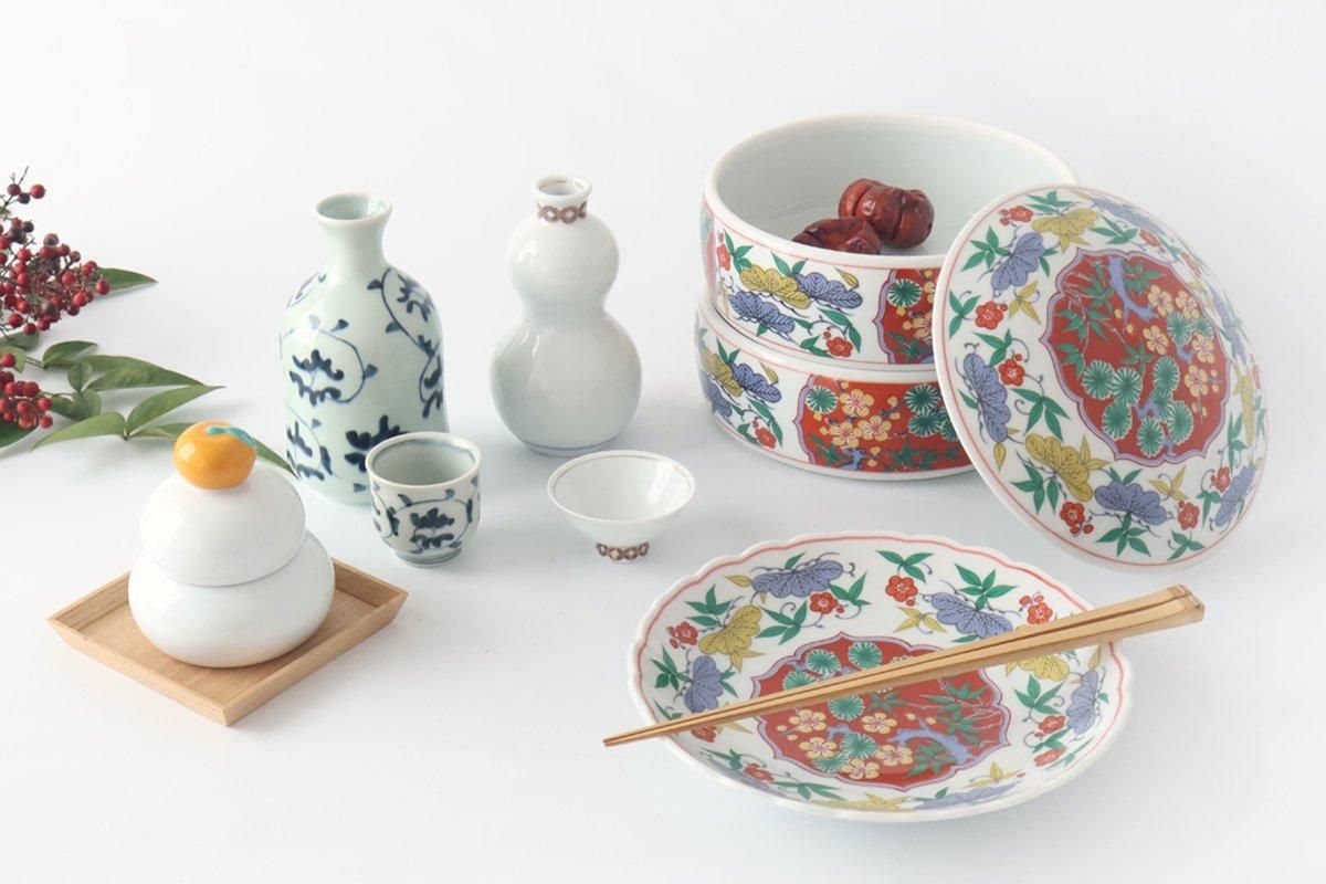 低価格 三段重｜松竹梅｜磁器｜有田焼｜和食器通販｜うちる｜和食器の皿 食器