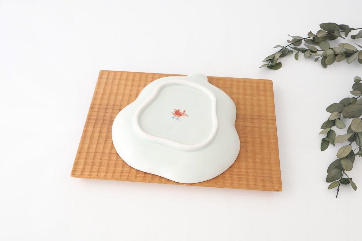 瓢型銘々皿｜唐草丸紋｜磁器｜林九郎窯｜波佐見焼｜和食器通販