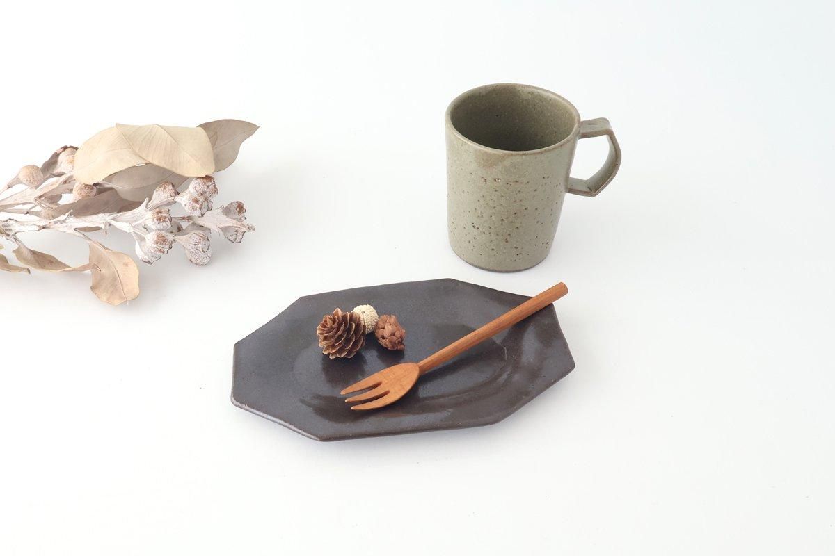 八角リム菓子皿 ｜メタル｜陶器｜Fujii Msy Pottery フじイ