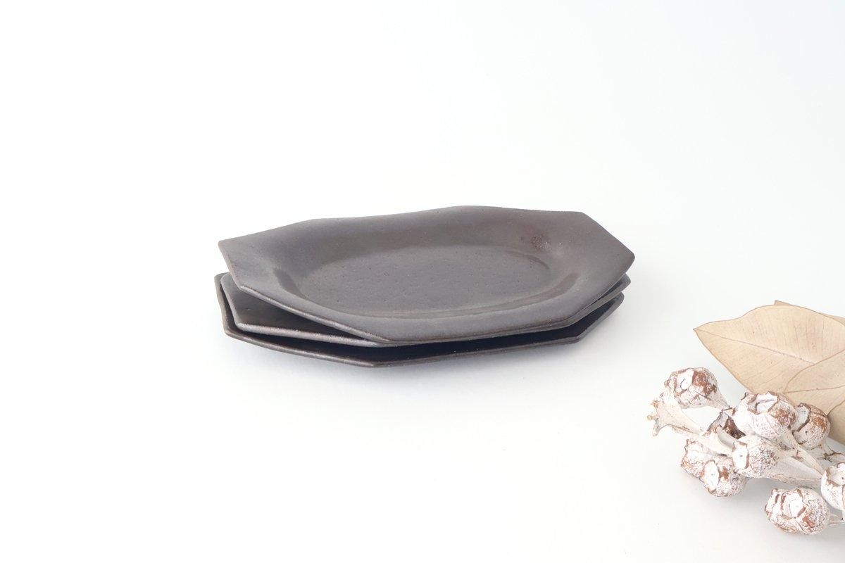 八角リム菓子皿 ｜メタル｜陶器｜Fujii Msy Pottery フじイ