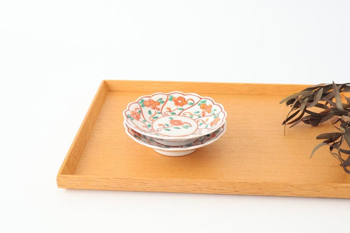 九谷焼 色絵 高台付小皿 角皿 2客 7cm 珍味入 日本料理 料亭 割烹 懐石 九谷焼 色絵 高台付小皿 角皿 2客 7cm 珍味入 日本料理 料亭 割烹