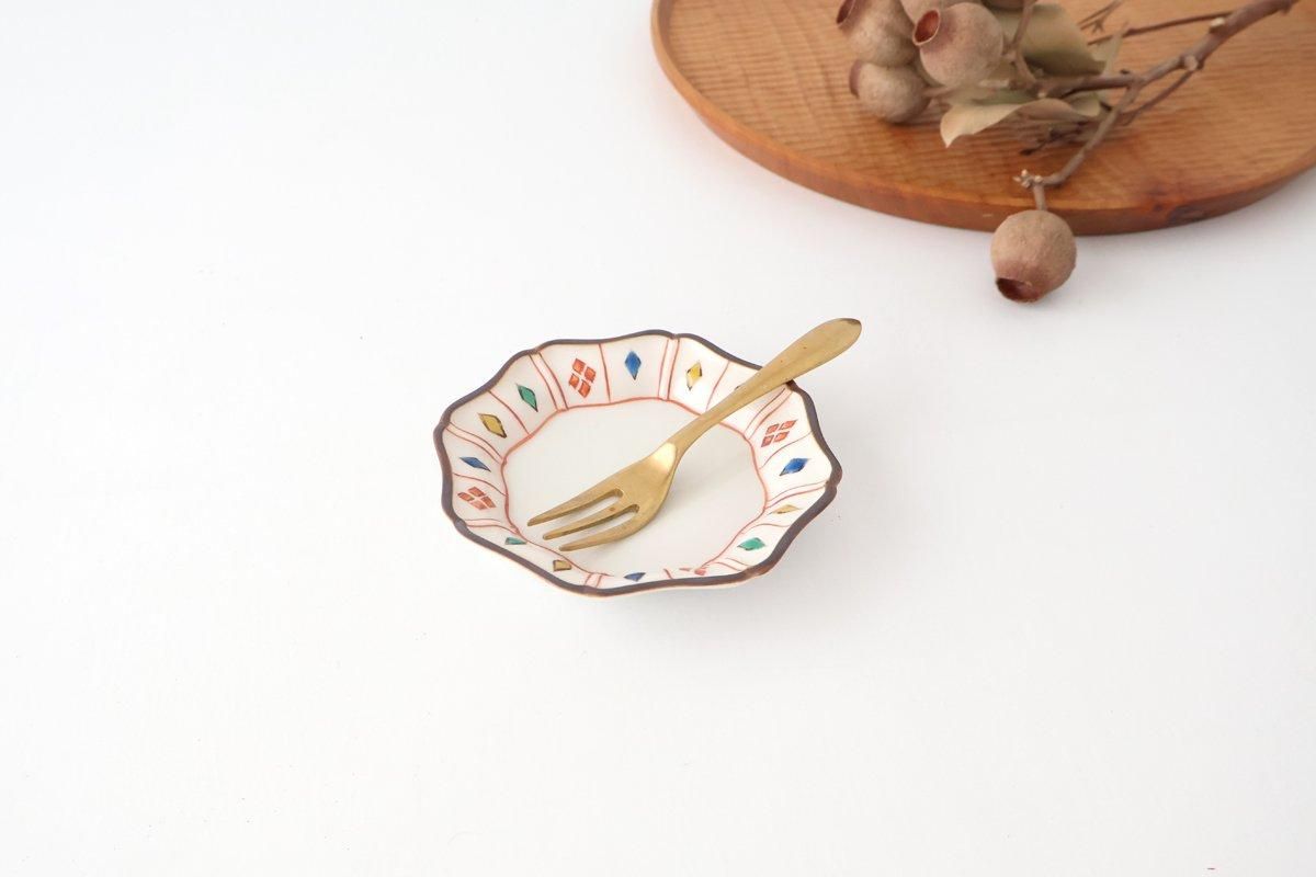 八角皿｜3.5寸｜菱文様｜磁器｜九谷美陶園｜九谷焼｜和食器通販