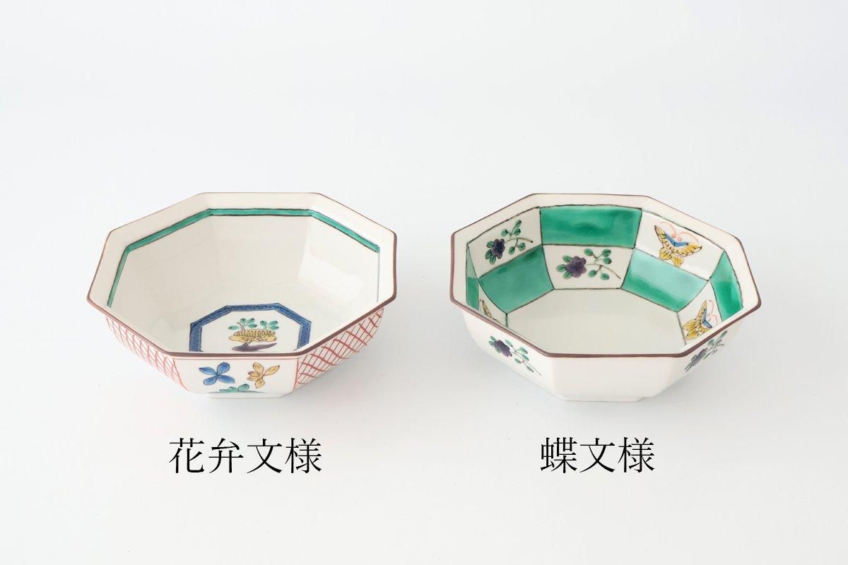 九谷美陶園 八角五寸鉢（花弁文様）｜九谷焼のうつわ｜和食器