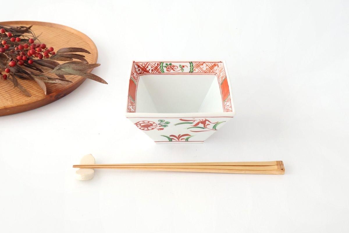 四角鉢｜小｜呉須赤絵｜磁器｜有田焼｜和食器通販｜うちる｜和