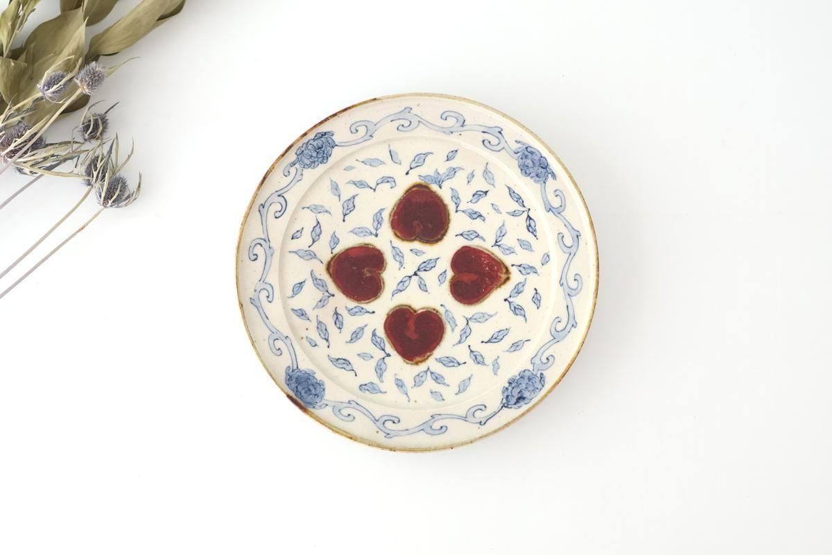 桃染付｜7寸皿｜陶器｜樋口真紀｜和食器通販｜うちる｜和食器の皿、鉢