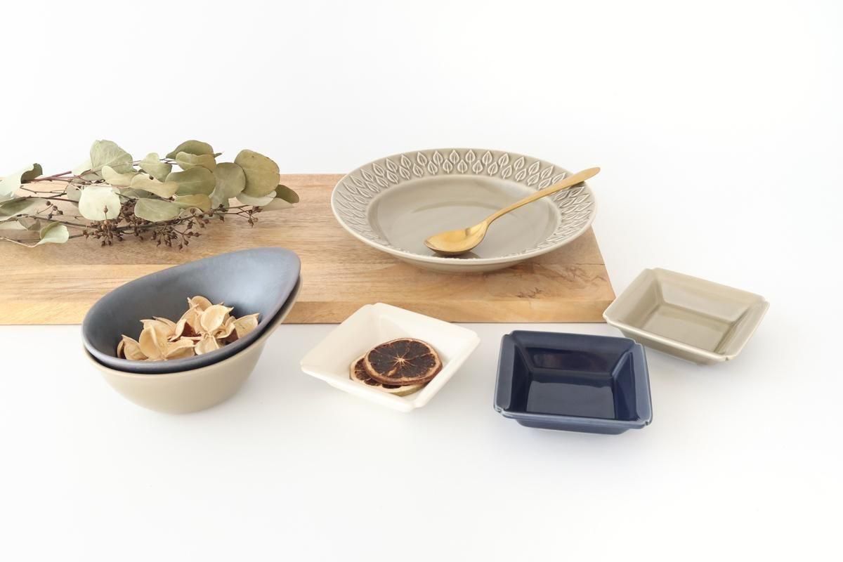 スープ皿｜リーフ｜グレー｜陶器｜光泉窯｜萬古焼｜和食器通販