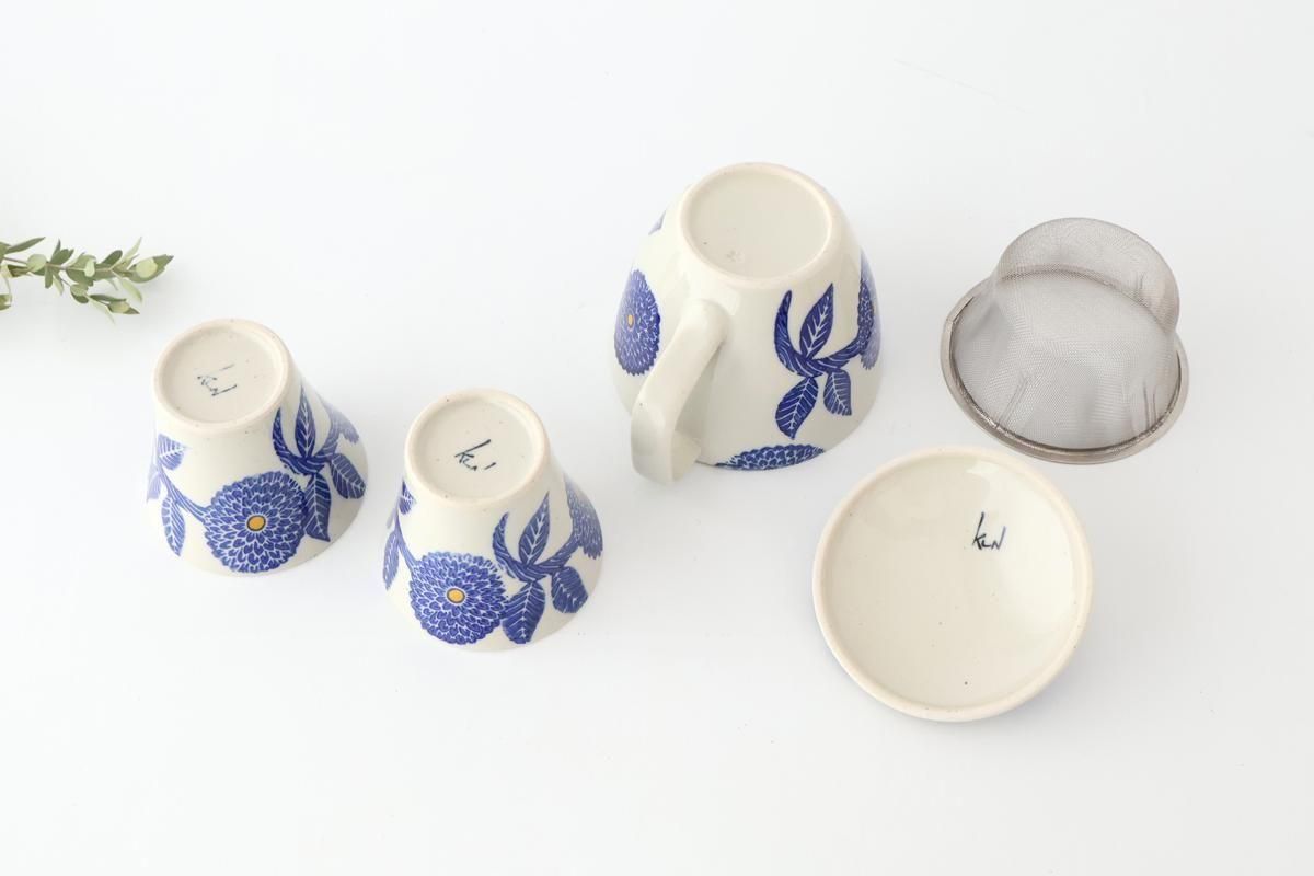  【3点セット】【母の日にぴったり】ポット&ミニカップ　ダリア　青　うちるセレクト 画像4