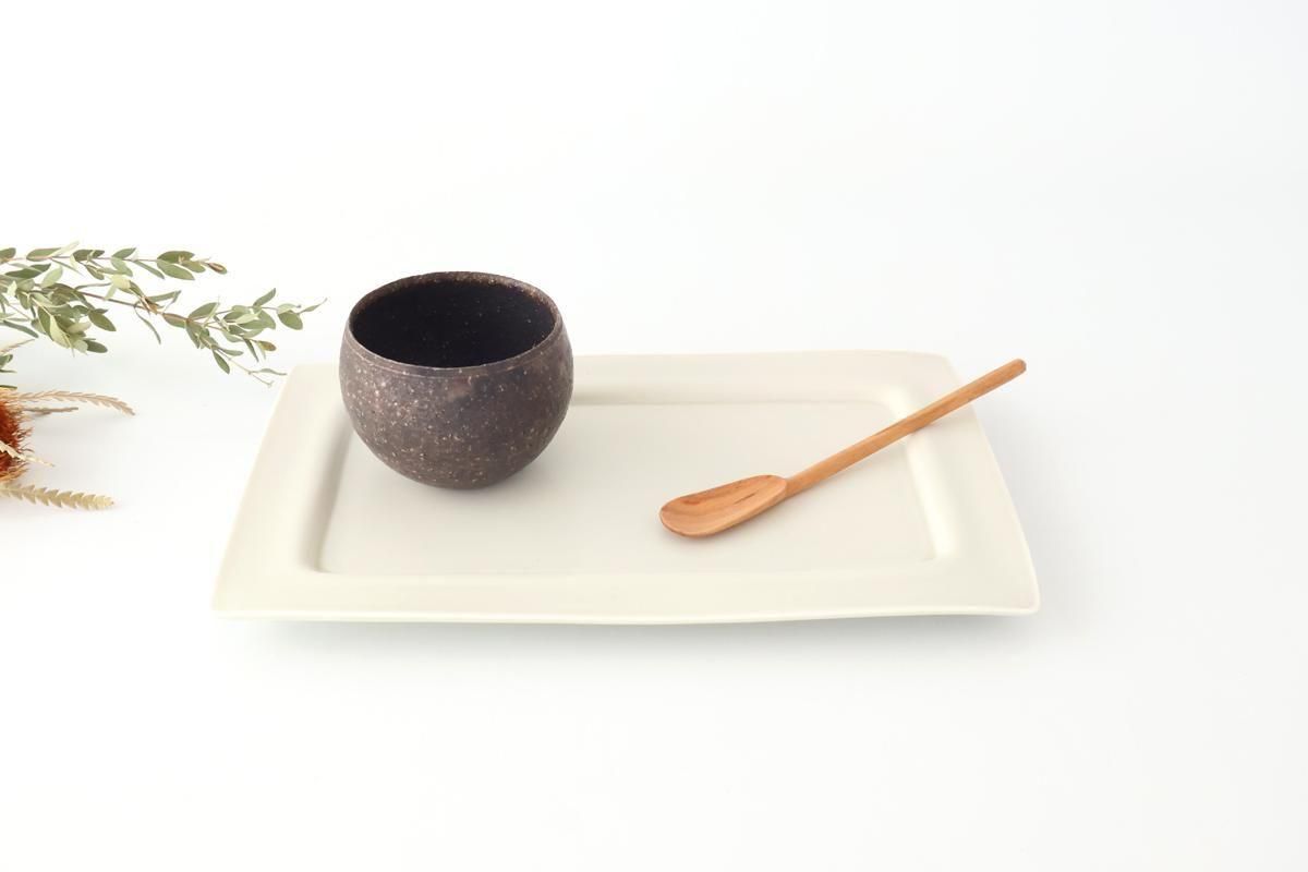 フレル/山田哲也/木瓜皿/白漆/胡桃 - 力丸雑貨店 作家の器
