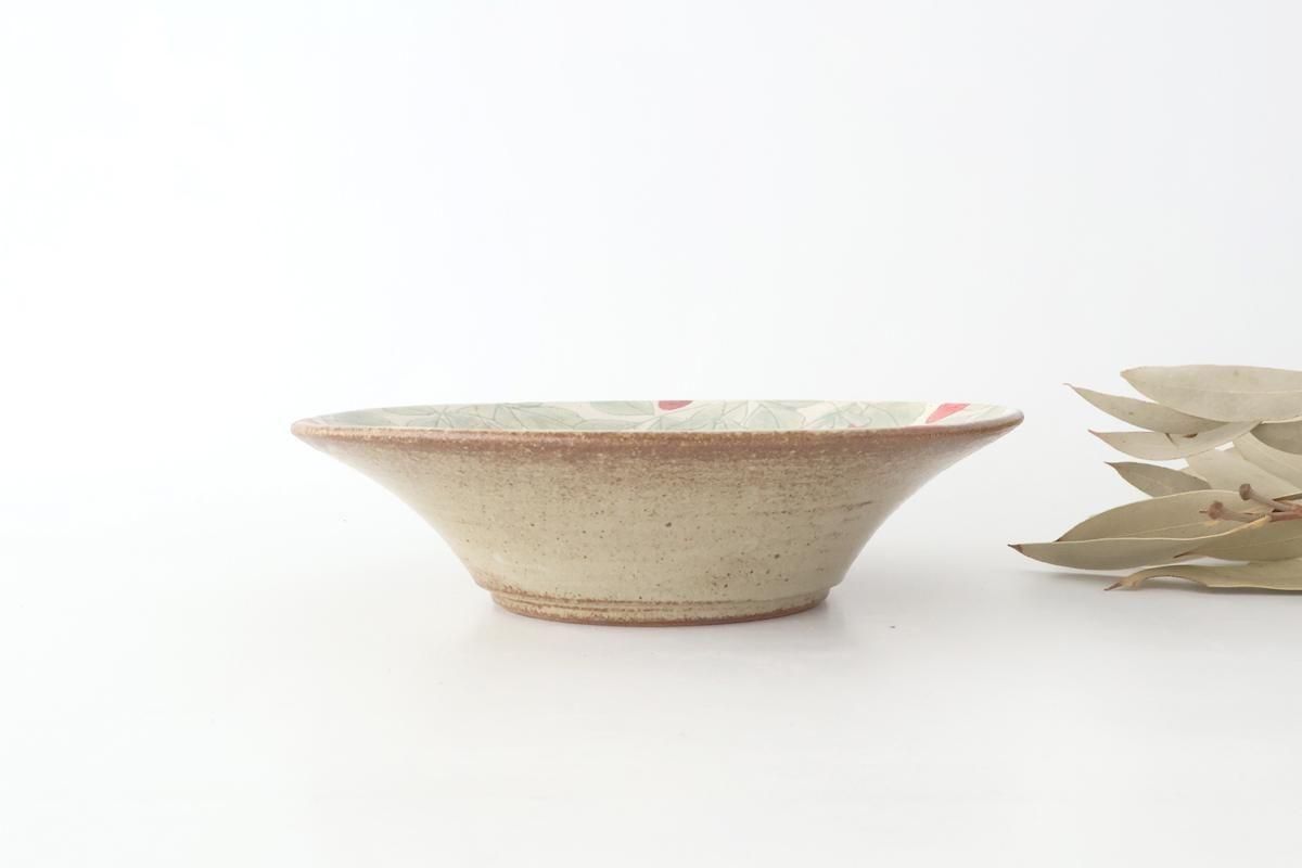 新発売 加彩7寸平鉢｜イチゴ｜陶器｜樹ノ音工房｜和食器通販｜うちる 食器