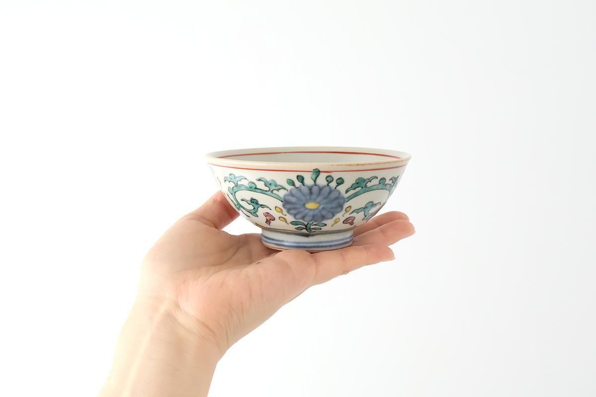 茶碗｜小｜上絵花｜磁器｜皐月窯｜砥部焼｜和食器通販｜うちる