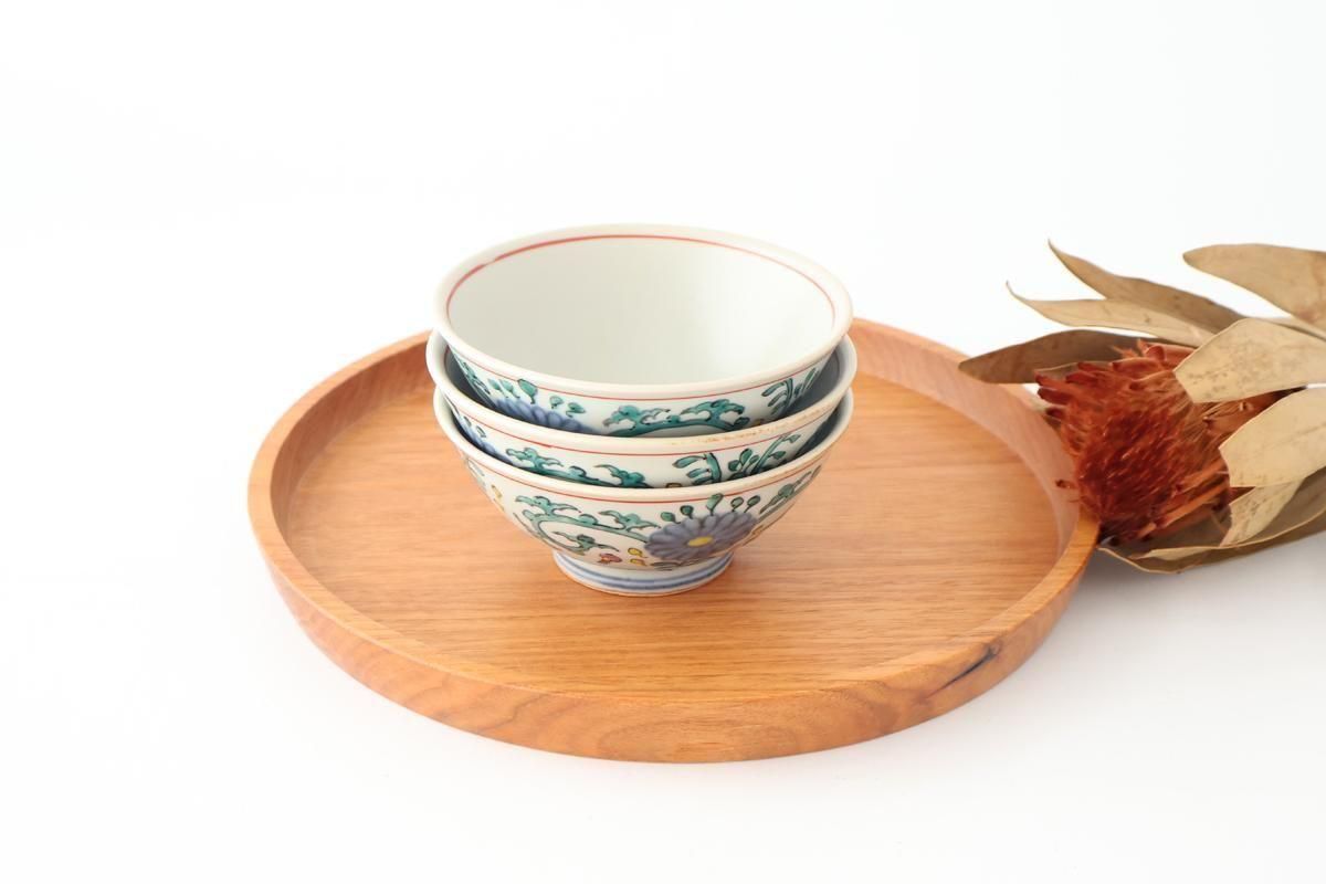 茶碗｜小｜上絵花｜磁器｜皐月窯｜砥部焼｜和食器通販｜うちる