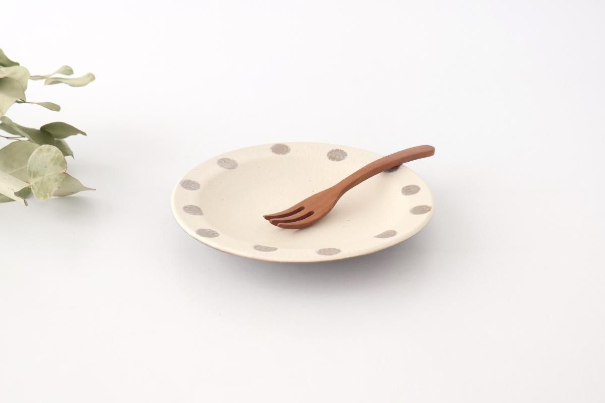 期間限定価格商品 リム皿｜16.5cm｜水玉マット｜陶器｜翁明窯元｜小石原焼｜和食器 皿・プレート
