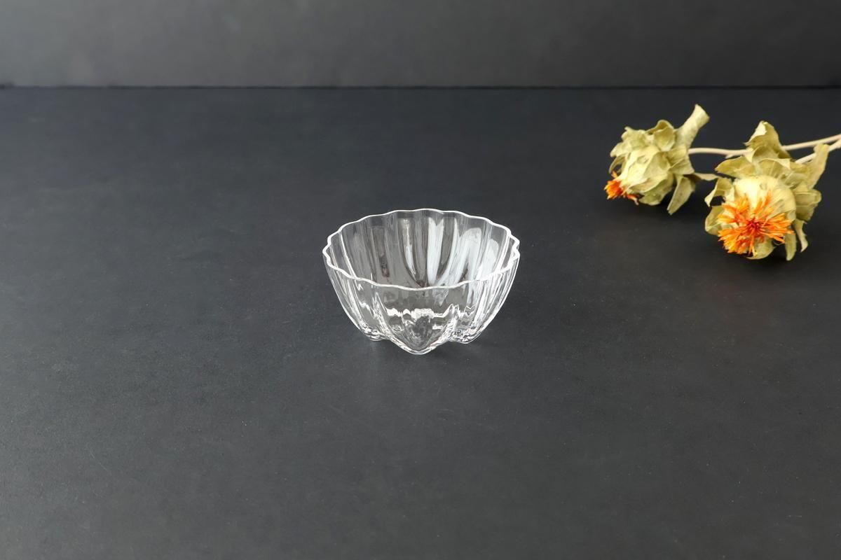 プルカ｜豆鉢｜木の葉｜クリアー｜ガラス｜Sghr スガハラ｜和食器通販