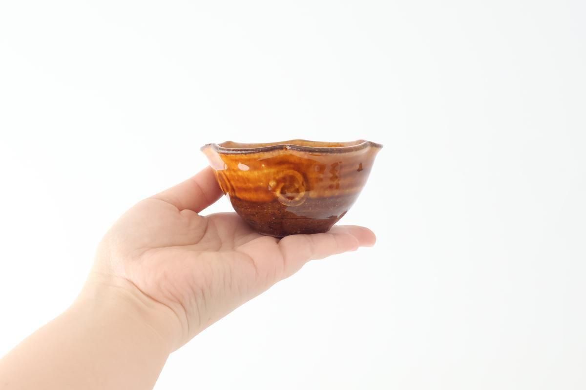 飴釉｜輪花豆鉢｜陶器｜古谷製陶所｜和食器通販｜うちる｜和食器