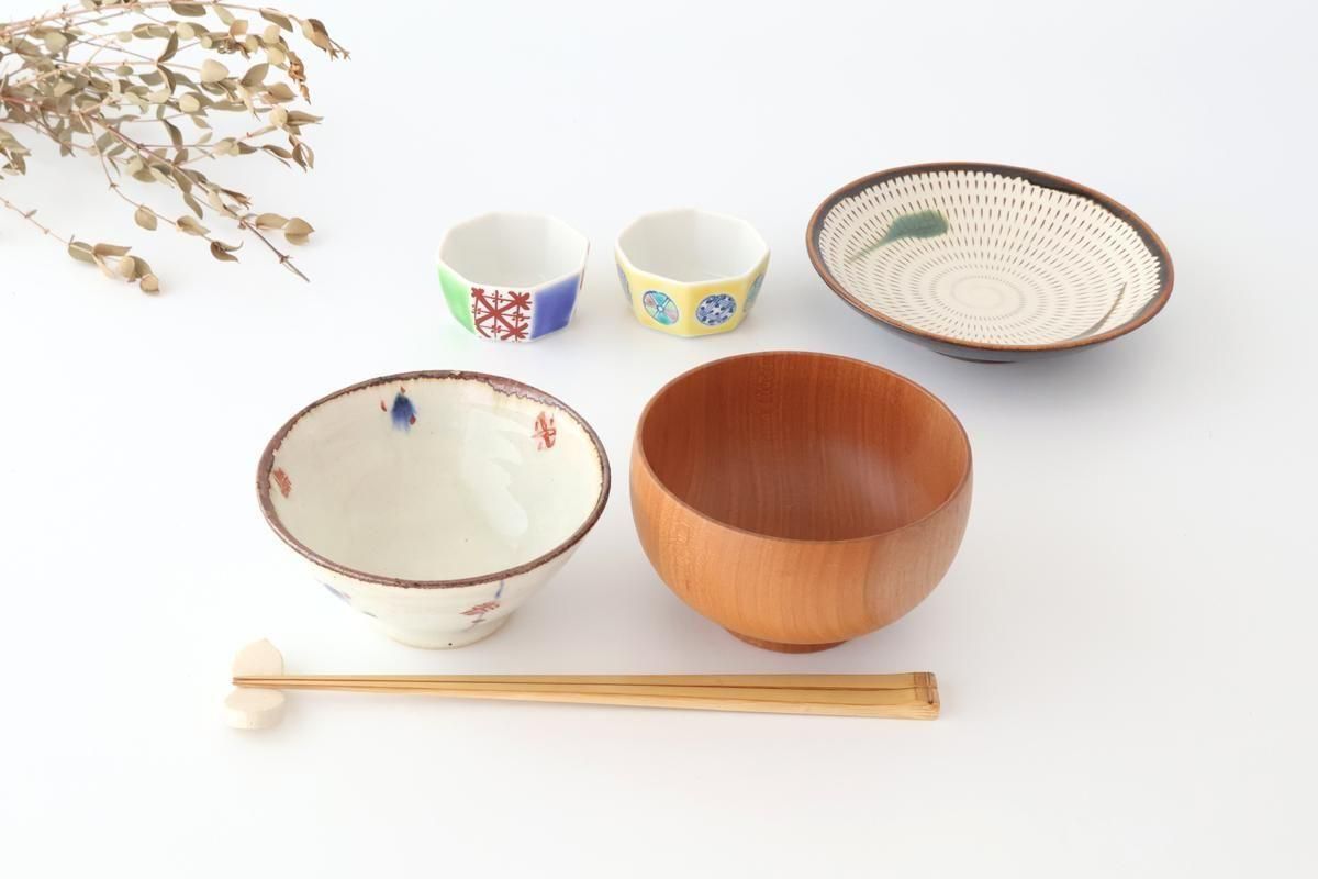 八角珍味鉢｜黄釉小紋｜磁器｜眉石窯｜九谷焼｜和食器通販｜うち