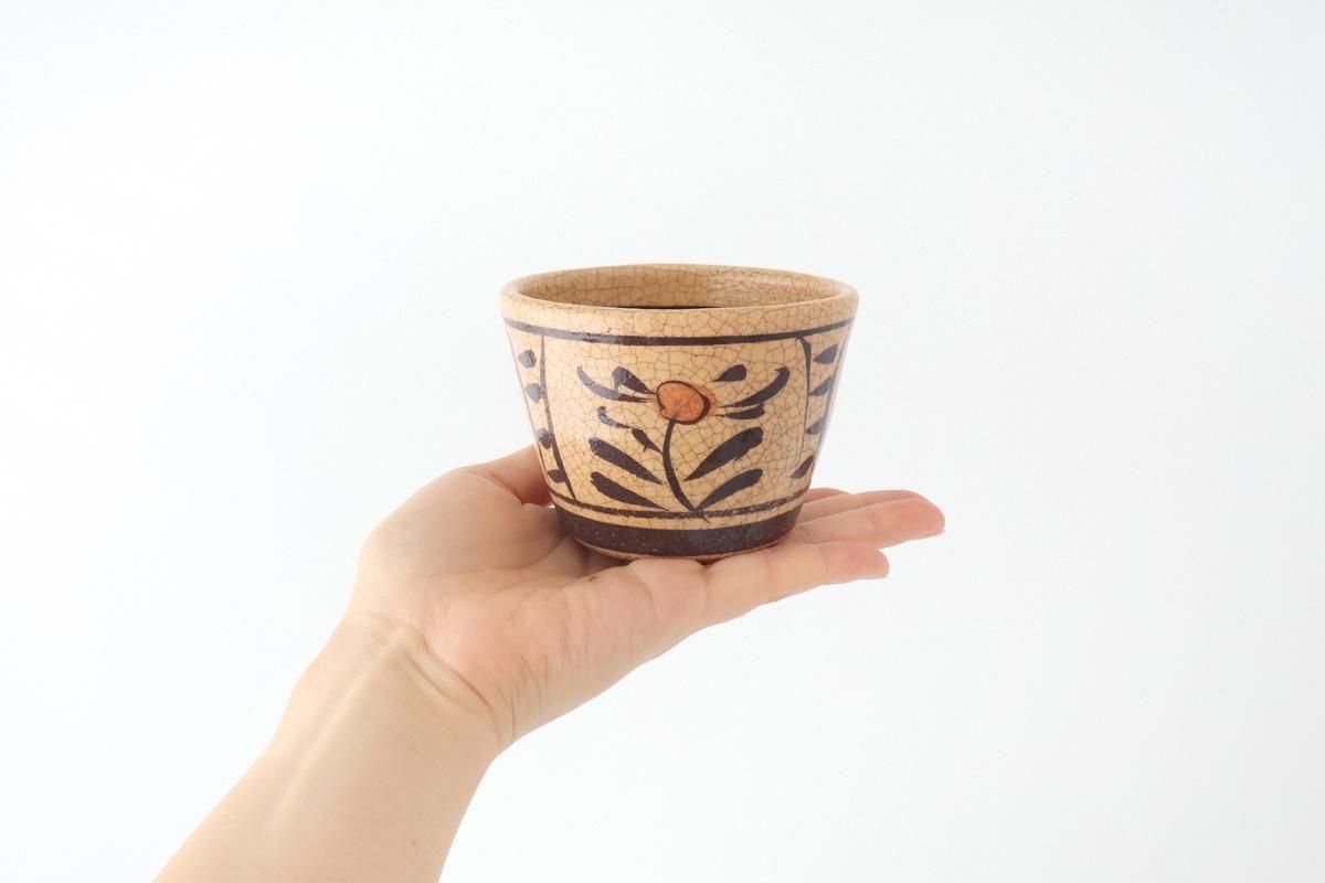 絵瀬戸赤絵そば猪口｜陶器｜喜多窯 霞仙 加藤裕重｜瀬戸焼｜和