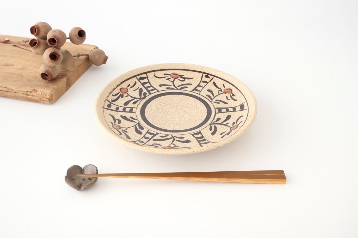 和食器　瀬戸焼　 加藤春鼎 色絵　獨楽　菓子皿　五客　共箱　C　R7548 絵瀬戸赤絵6寸皿｜陶器｜喜多窯 霞仙 加藤裕重｜瀬戸焼｜和食器