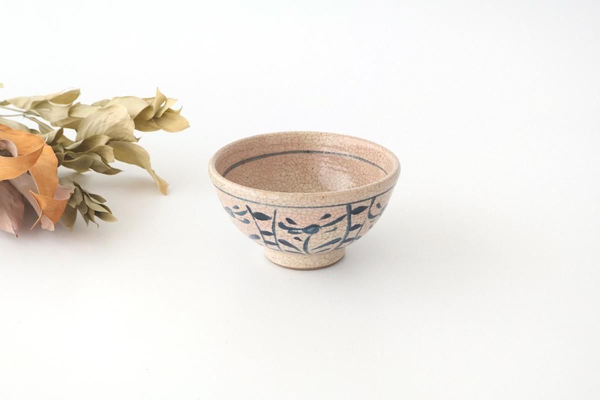 骨董　アンティーク　染付　瀬戸　瀬戸染付　陶胎染付　笹文様　飯茶碗　茶碗 絵瀬戸陶胎染付飯碗｜陶器｜喜多窯 霞仙 加藤裕重｜瀬戸焼｜和