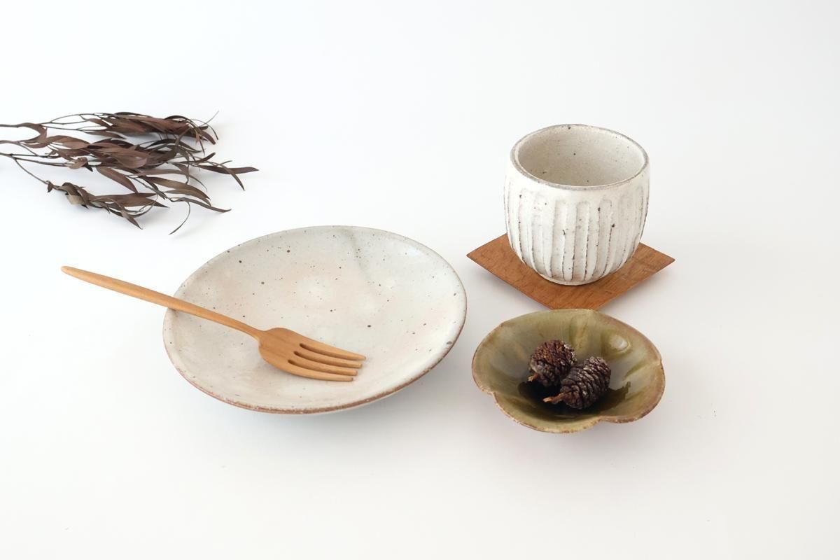 清水焼 粉引羽子板皿 5枚セット／絵替り 祖母譲り 和食器 飾り皿 元箱付き 庫山窯 色絵手まり 羽子板皿 5枚セット 銘々皿 金彩古伊万里
