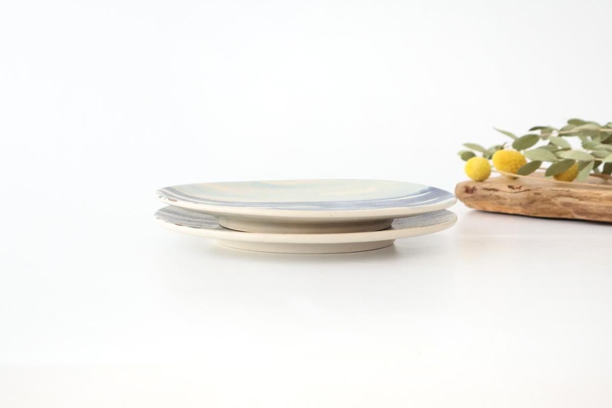 プレート｜S｜シロクマ親子｜陶器｜はるな陶芸工房｜和食器通販｜うち