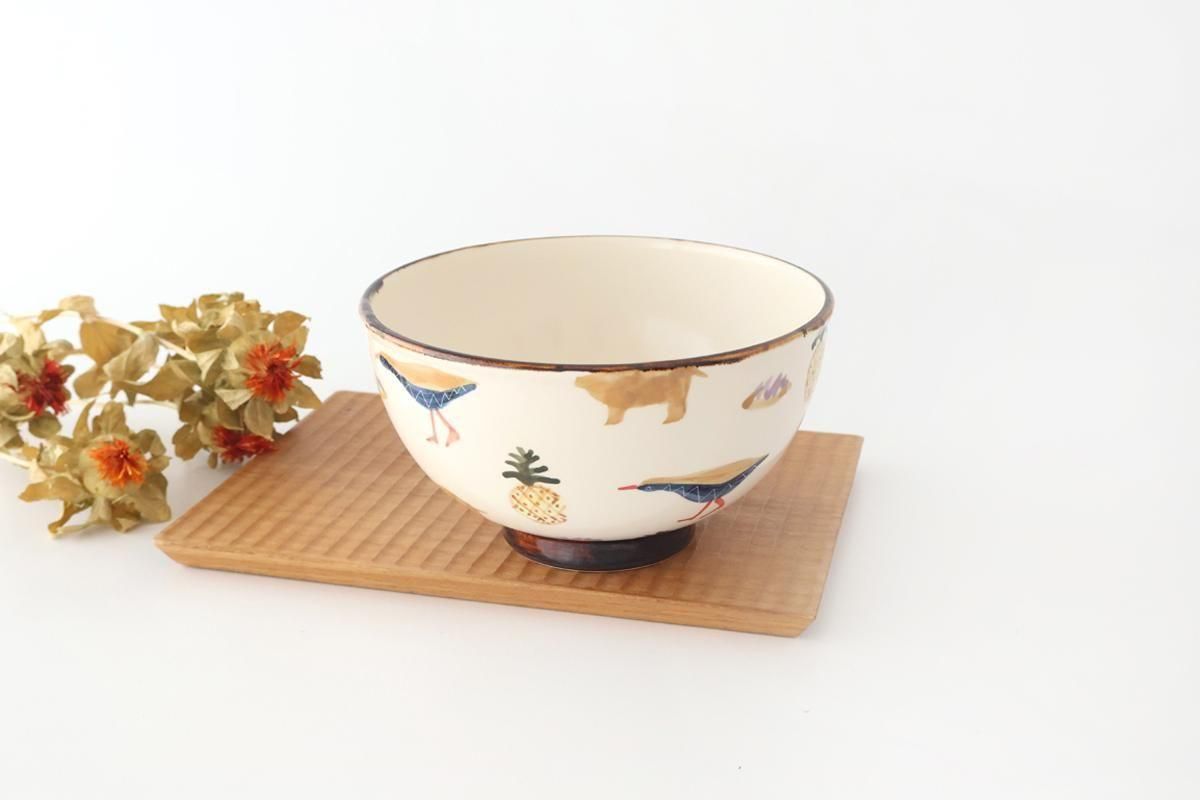 どんぶり｜ヤンバルクイナ×パイン｜陶器｜atelier qucchane｜やちむん