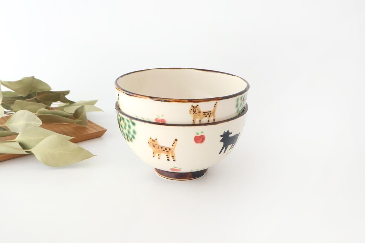 どんぶり｜ヤマネコ×ヤギ｜陶器｜atelier qucchane｜やちむん
