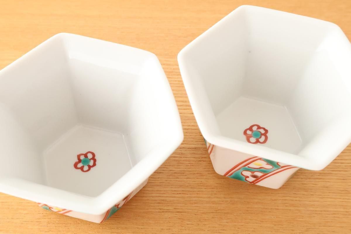 六角小付｜帯花文｜磁器｜眉石窯｜九谷焼｜和食器通販｜うちる