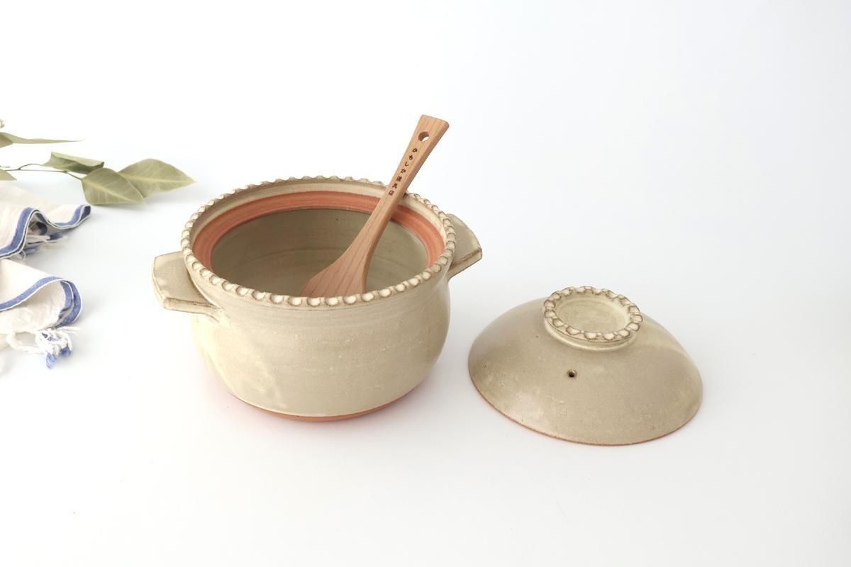 フチしのぎスープ土鍋｜白緑｜耐熱陶器｜岡洋美｜和食器通販｜うちる