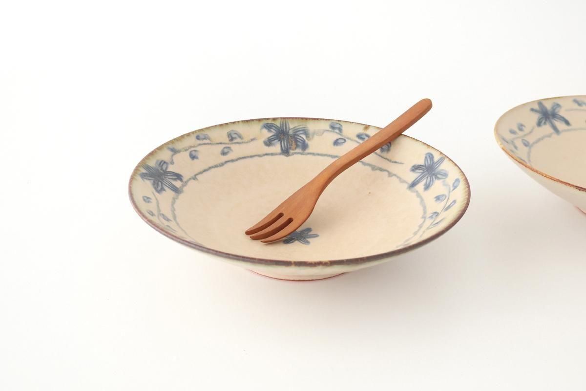 安南手7寸鉢｜白｜陶器｜的場美幸｜和食器通販｜うちる｜和食器