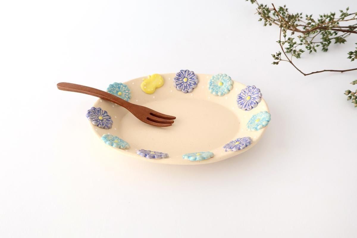   ブルーフラワー 楕円大皿 オーバルプレート 大皿 花柄 フランスアンティーク風 トワルドジュイ