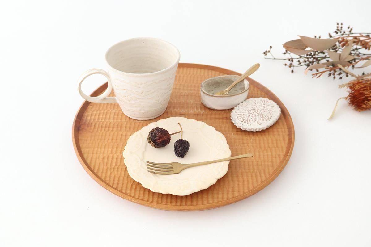 花リム皿 4枚セット 花リム四寸皿｜陶器｜樋口唯｜和食器通販｜うちる｜和食器の皿