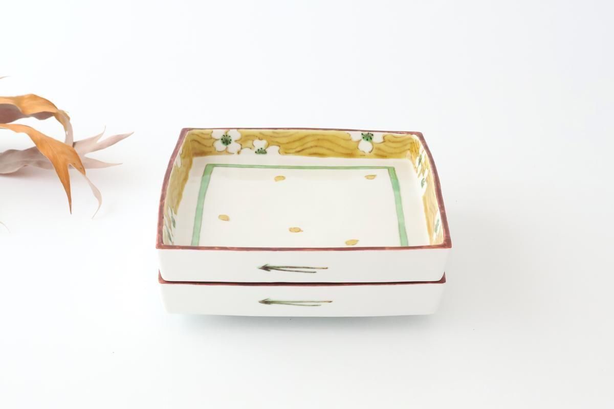 足付六寸皿｜白花文様｜磁器｜九谷美陶園｜九谷焼｜和食器通販