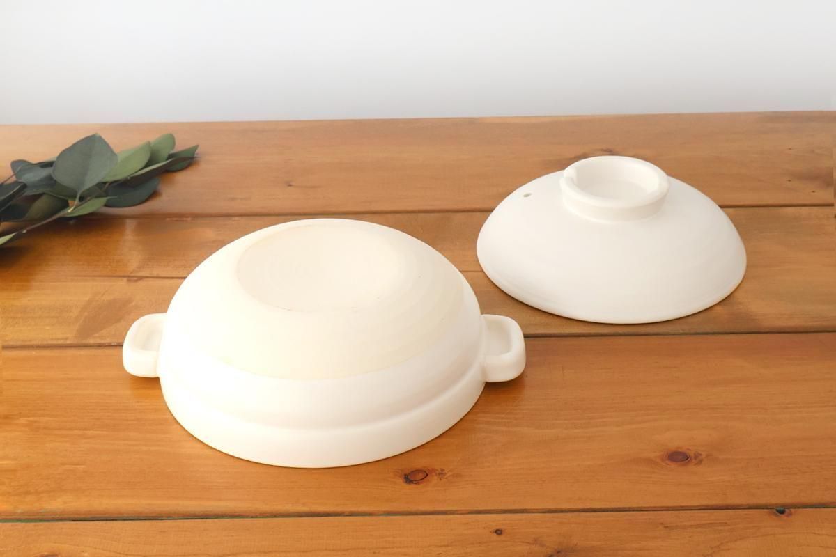土鍋｜ふつう｜白｜耐熱陶器｜かもしか道具店｜和食器通販｜うちる｜和
