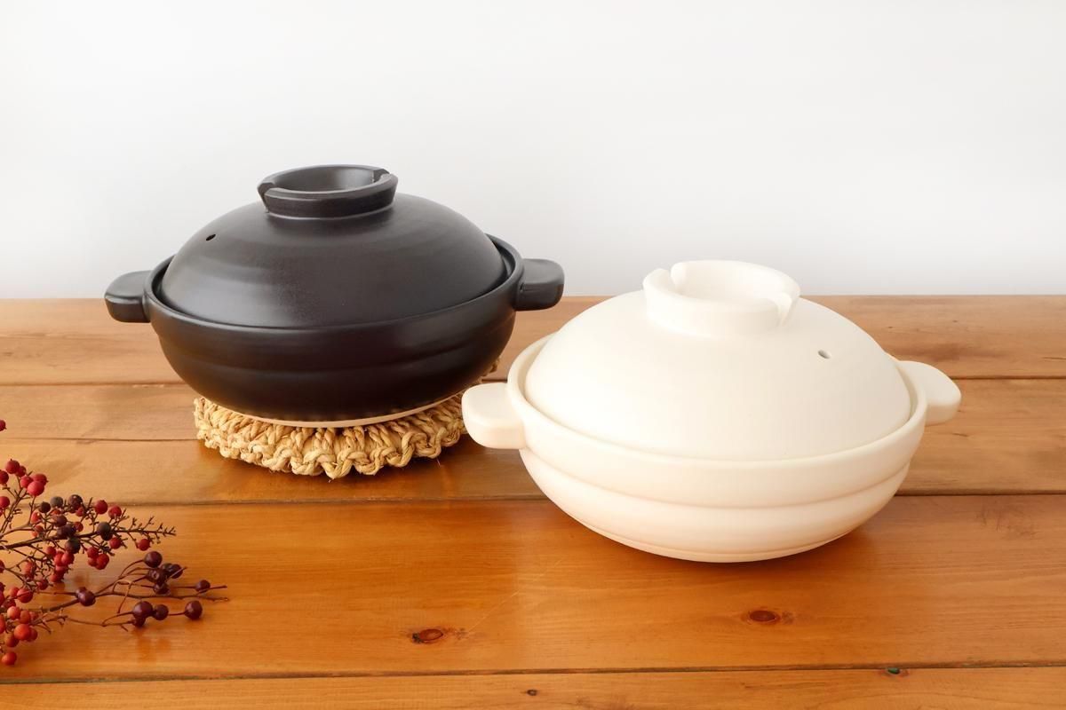 土鍋｜ふつう｜黒｜耐熱陶器｜かもしか道具店｜和食器通販｜うち