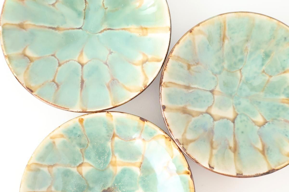 5寸皿｜三彩｜陶器｜小代焼ちひろ窯｜和食器通販｜うちる｜和食器の皿