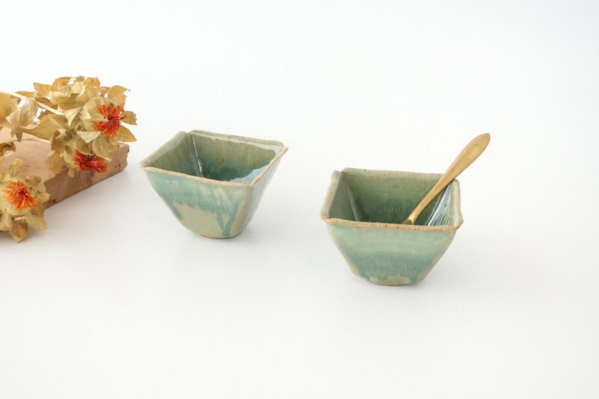 翡翠彩｜角小鉢｜陶器｜亀井紀子｜和食器通販｜うちる｜和食器の皿、鉢