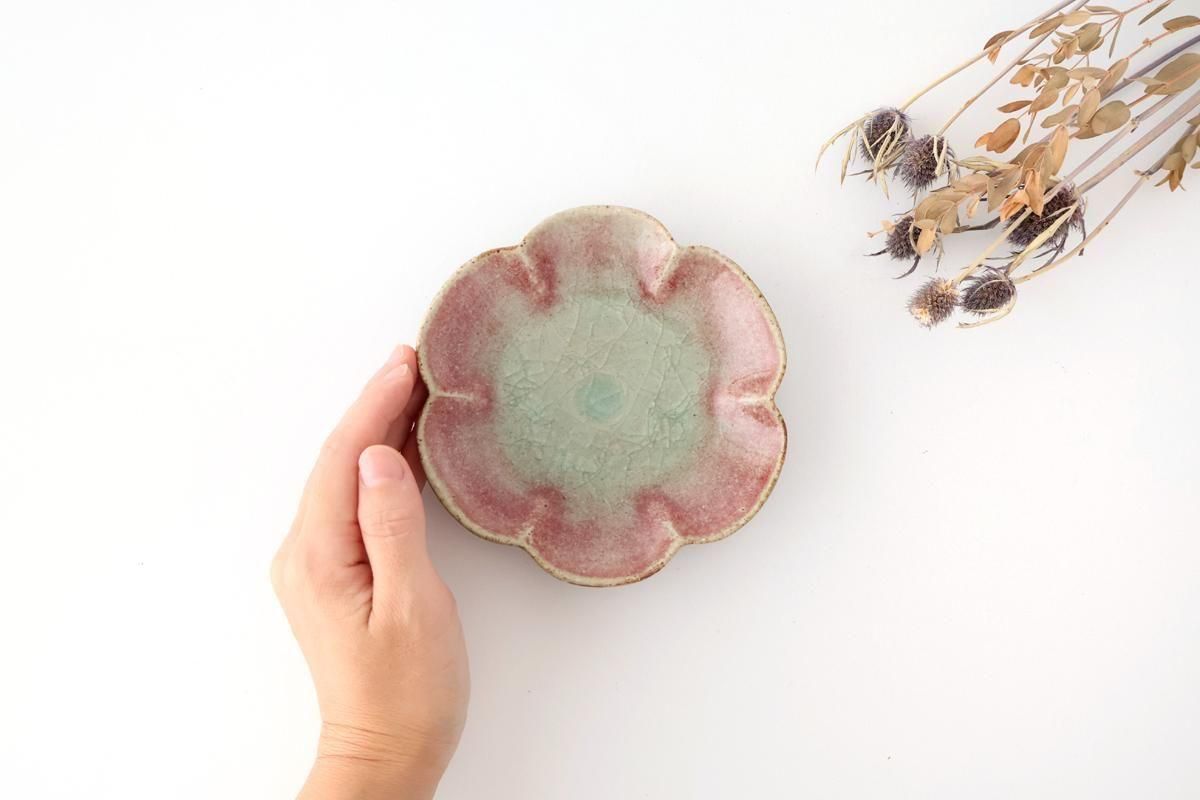 紅彩｜花皿｜13cm｜陶器｜亀井紀子｜和食器通販｜うちる｜和食器の皿