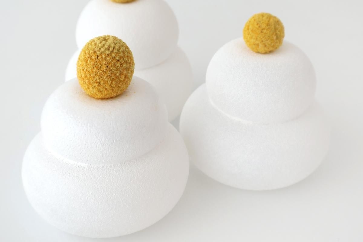 ガラスの鏡もち｜ホワイト｜ガラス｜和食器通販｜FUKU glassworks 相馬