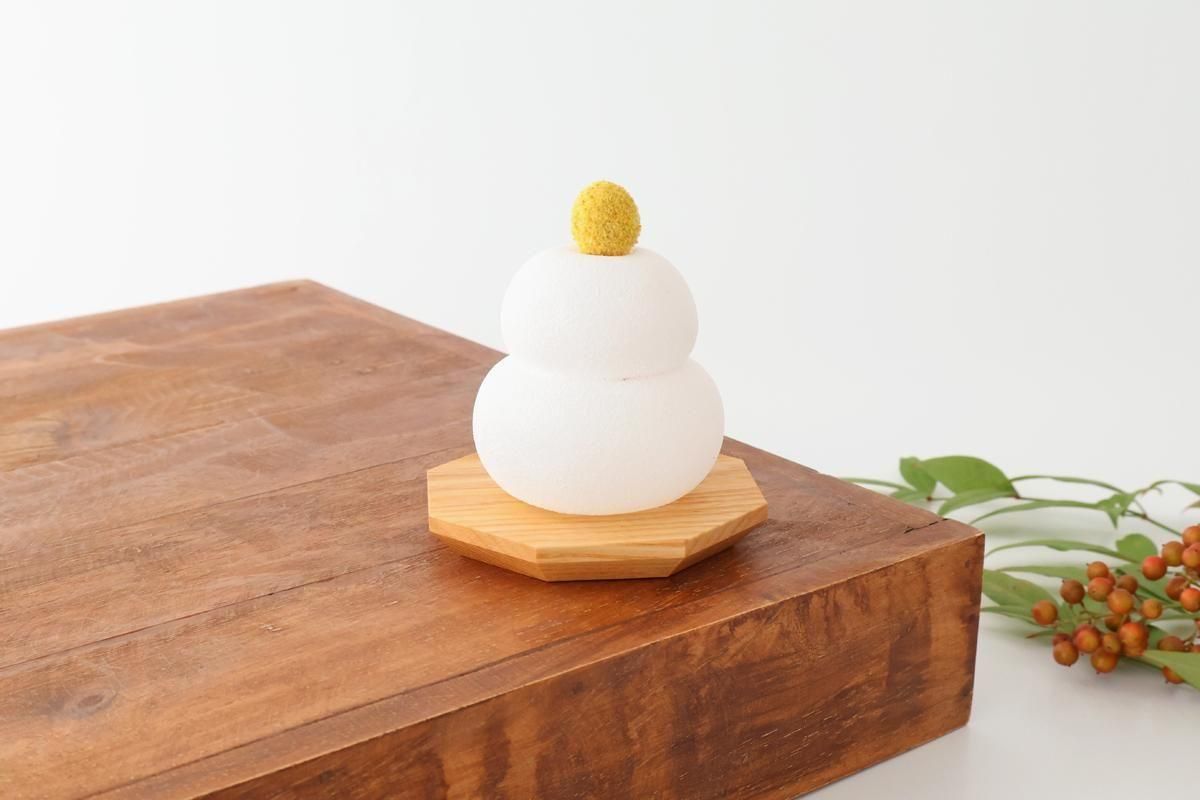 ガラスの鏡もち｜ホワイト｜ガラス｜和食器通販｜FUKU glassworks 相馬