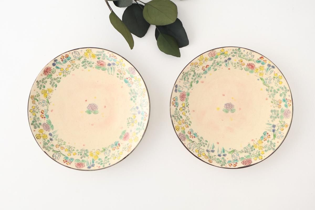 flower garden皿｜半磁器｜ははみや｜和食器通販｜うちる｜和食器の皿