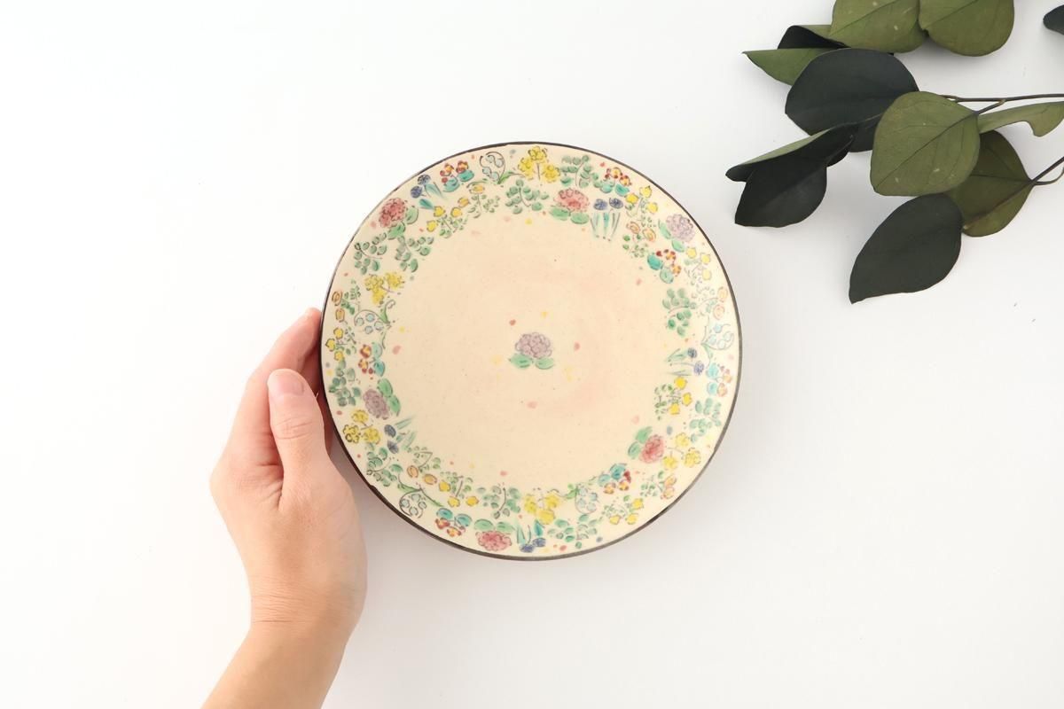 flower garden皿｜半磁器｜ははみや｜和食器通販｜うちる｜和食器の皿