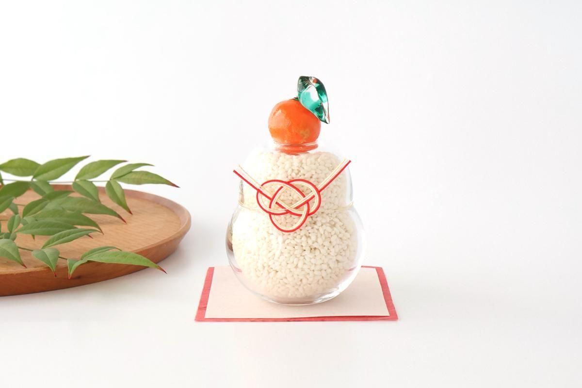 鏡餅（四方紅・水引セット）｜ガラス｜veLa Branca｜和食器通販｜うち