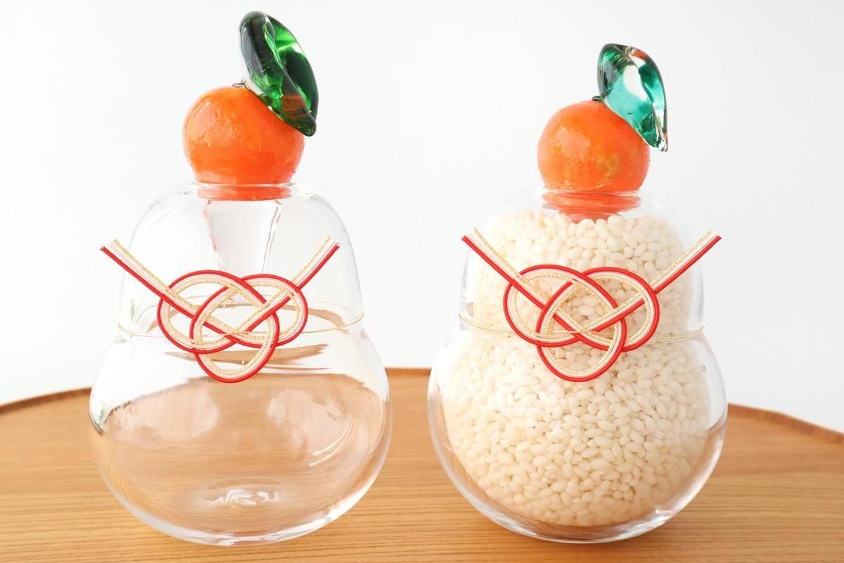 鏡餅（四方紅・水引セット）｜ガラス｜veLa Branca｜和食器通販｜うち