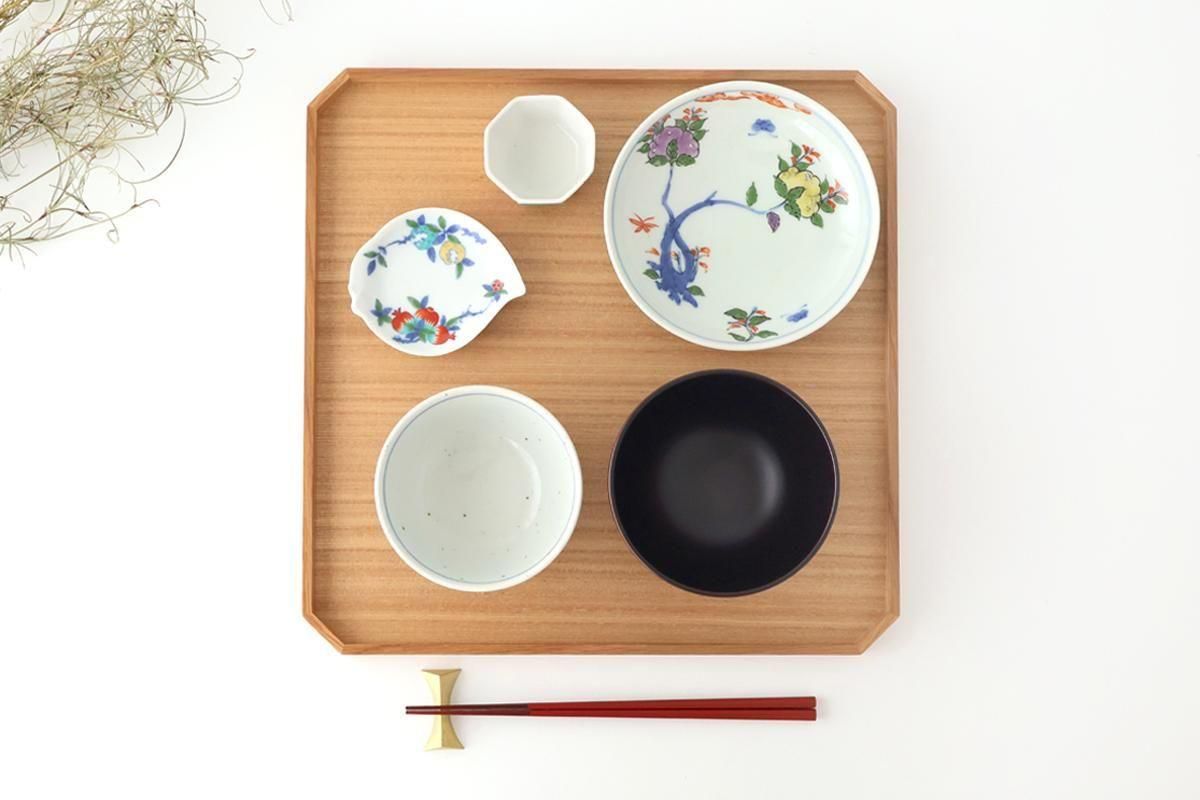 タモ白木塗｜隅切盆｜松屋漆器店｜和食器通販｜うちる｜和食器の皿、鉢