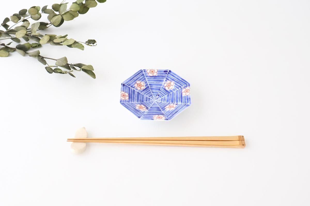 長八角　重磁　手塩皿　市人　茶入　１９枚揃え 八角手塩皿｜墨はじき梅｜磁器｜有田焼｜和食器通販｜うちる｜和食器の