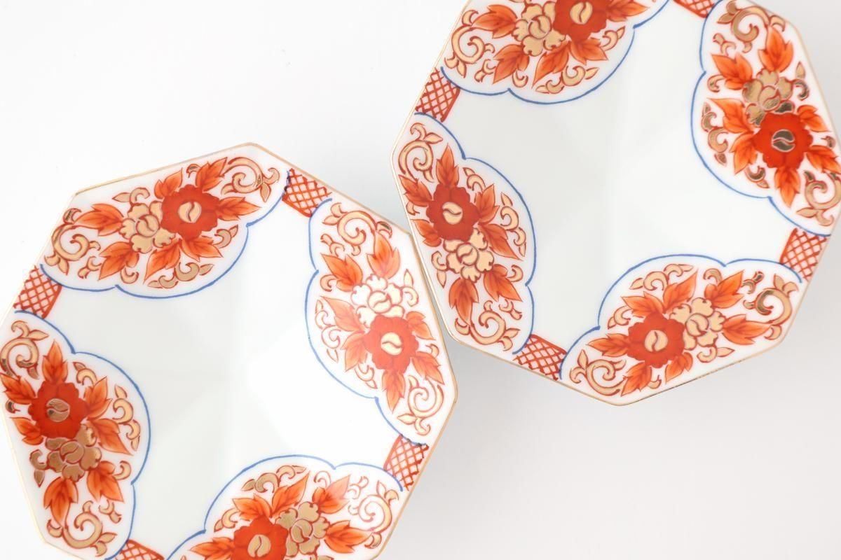 八角手塩皿｜四方花唐草｜磁器｜有田焼｜和食器通販｜うちる｜和食器の