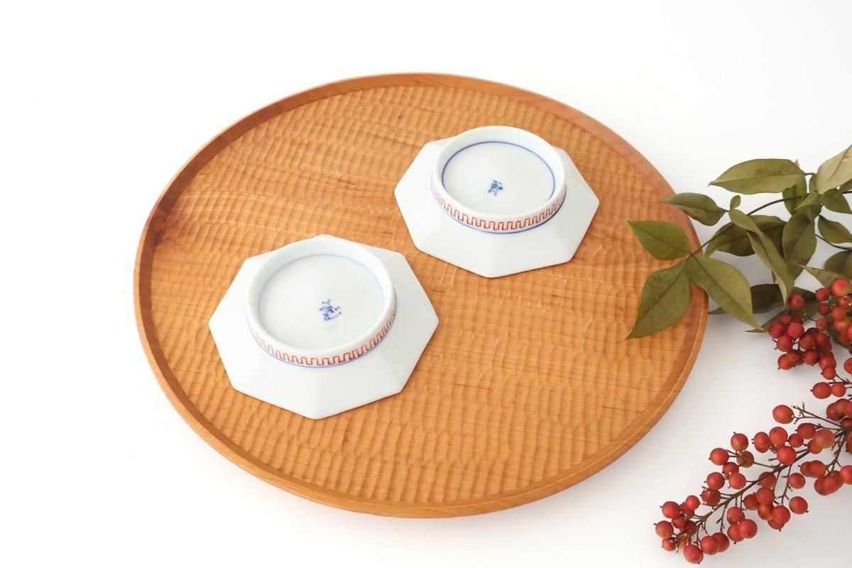 八角手塩皿｜四方花唐草｜磁器｜有田焼｜和食器通販｜うちる｜和食器の