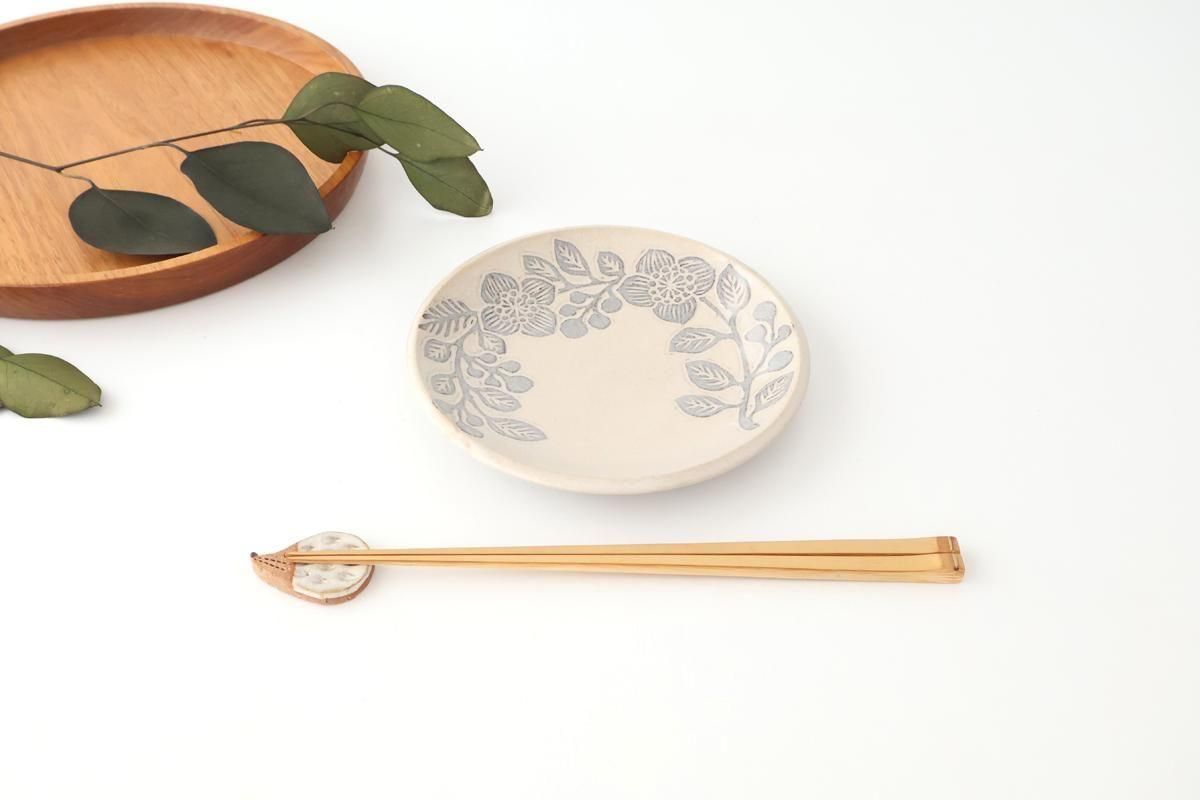 5寸皿｜グレー｜陶器｜松崎麗｜益子焼｜和食器通販｜うちる｜和食器の